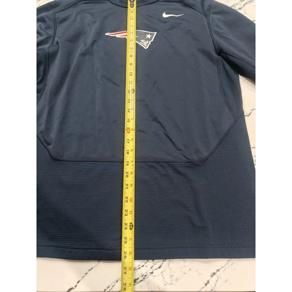 New England Patriot Shirt Men XL Blue Nike Hyperwarm Shield Dri Fit Training NFL
